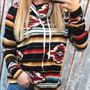 Aztec cowlneck new and super cute